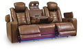 Gruaro - Power Reclining Sofa With Adjustable Headrest - Amber Signature Design by Ashley®