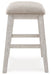 Skempton - Upholstered Stool (Set of 2) - White Signature Design by Ashley®