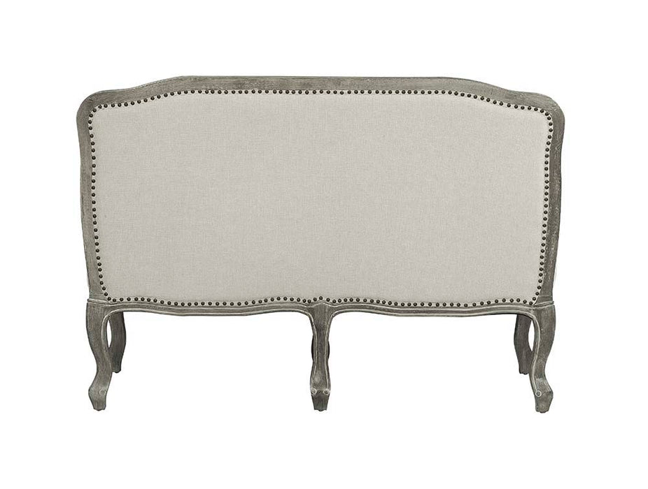 Tania - Loveseat With 2 Pillows - Cream Linen & Gray ACME