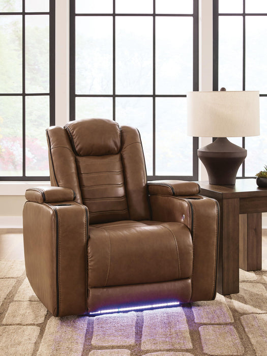 Gruaro - Power Recliner With Adjustable Headrest - Amber Signature Design by Ashley®