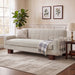 Modern Loveseat Sofa, 2 Seater With Square Arms For Living Room Noble House