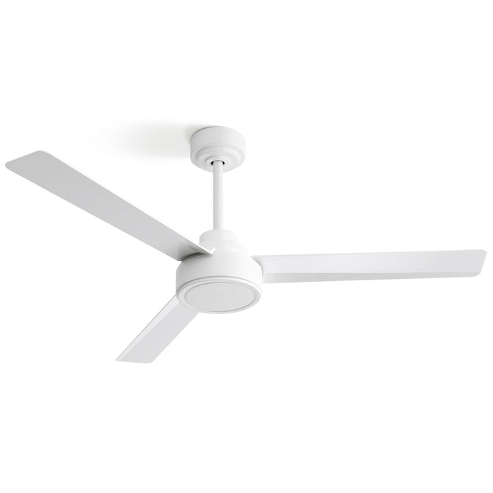 52" Ceiling Fan With Remote Control, 3 Blades, DC Motor, 6 Speed Reversible For Living Room - White Daily Nest