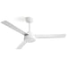 52" Ceiling Fan With Remote Control, 3 Blades, DC Motor, 6 Speed Reversible For Living Room - White Daily Nest