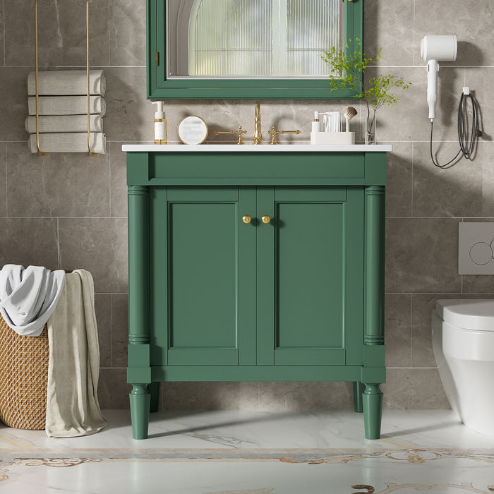 Bathroom Vanity Cabinet With Sink, Soft Close Doors, Storage Cabinet Hearth and Haven