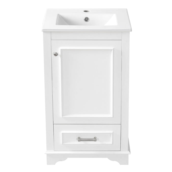 20" Bathroom Vanity With Sink, 1 Drawer, Freestanding Single Set Hearth and Haven