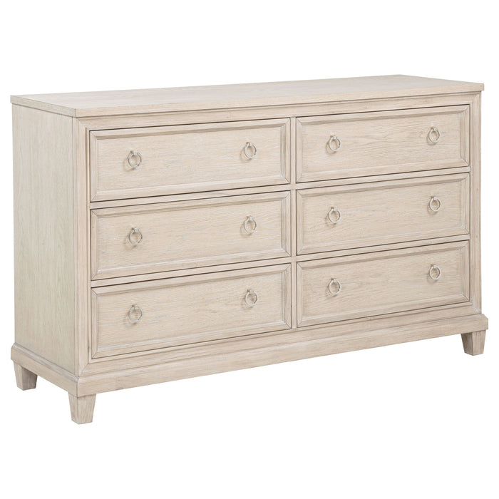 Wedner - 6 Drawer Dresser - Oak Furniture Max