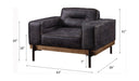 Silchester - Chair - Antique Ebony Top Grain Leather ACME