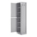 Tall Freestanding Bathroom Storage Cabinet With Adjustable Shelves And Side Hooks Hearth and Haven
