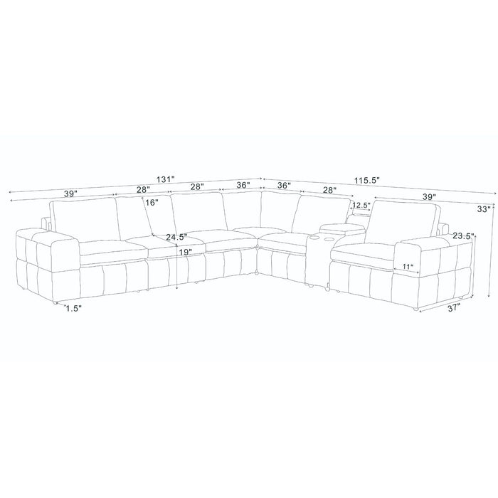Large - Arm Upholstery Modular Sectional With Custom Configuration - Olive Green Home Essentials