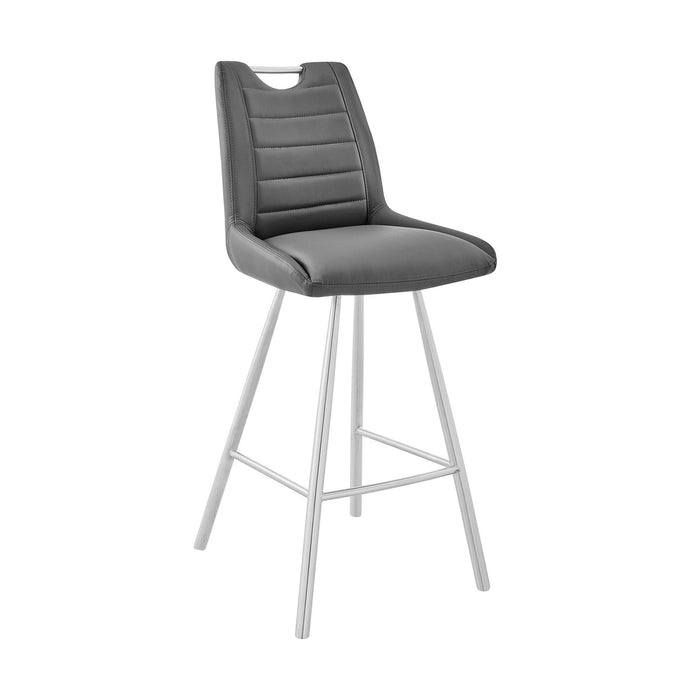 Iron Bar Height Bar Chair - Gray / Silver