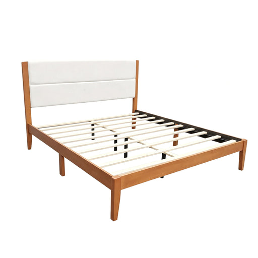 Platform Bed Frame With Upholstered Headboard, Slat Support Artistry At Home