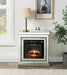 Noralie - 28" Fireplace - Mirrored & Faux Diamonds ACME