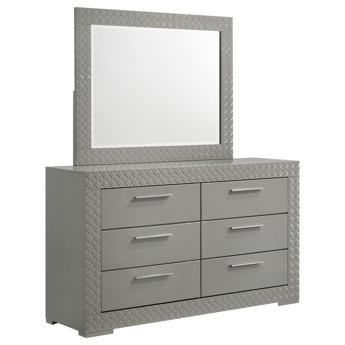 Pierce - 6 Drawer Dresser And Mirror Furniture Max