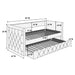 Contemporary Button Tufted Daybed With Slat Trundle Home Essentials