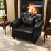 Sofa With Nailhead Trim And Rolled Armrests, Includes 1 Pillow - Black Home Essentials