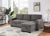 Estelle - Fabric Reversible Sleeper Sectional With Storage Chaise Drop-Down Table 2 Cup Holders And 2 USB Ports Lilola Home
