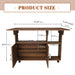 Multi Functional Folding Table With Storage Shelves And Wheels Home Essentials