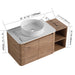 Wall Mounted Bathroom Vanity With Art Sink, 1 Storage Shelf, 2 Soft Close Doors Home Essentials