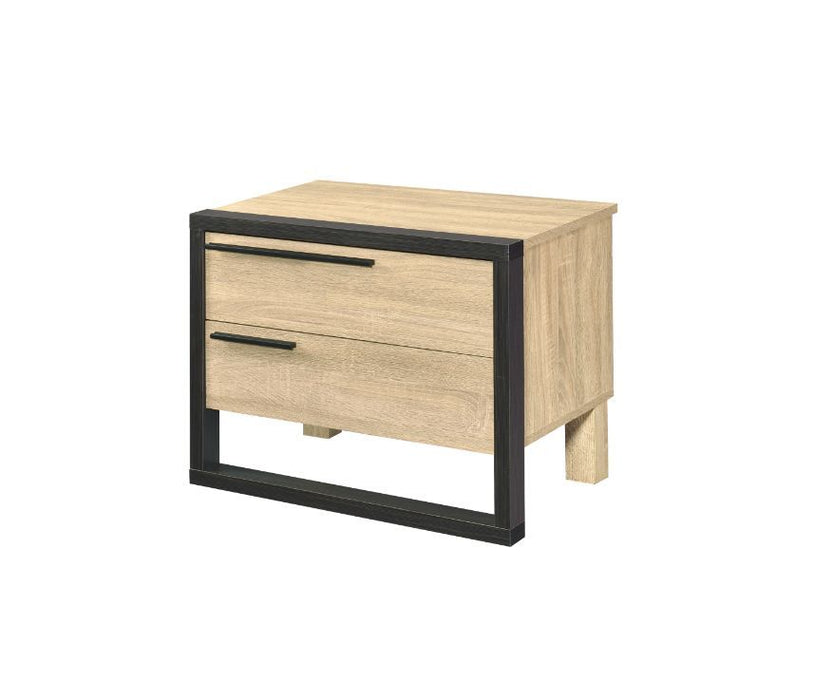 Erasto - Accent Table - Oak & Black