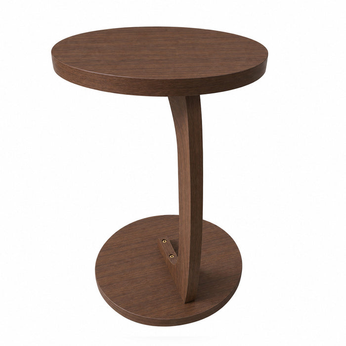 C - Shaped End Table With Sturdy Base Home Essentials