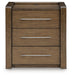 Marxmore - Three Drawer Night Stand - Brown Benchcraft®