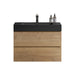 Alice - Natural Oak Bathroom Vanity With Sink, Large Storage Wall Mounted Floating Bathroom Vanity For Modern Bathroom, One-Piece Sink Basin Without Drain Home Essentials