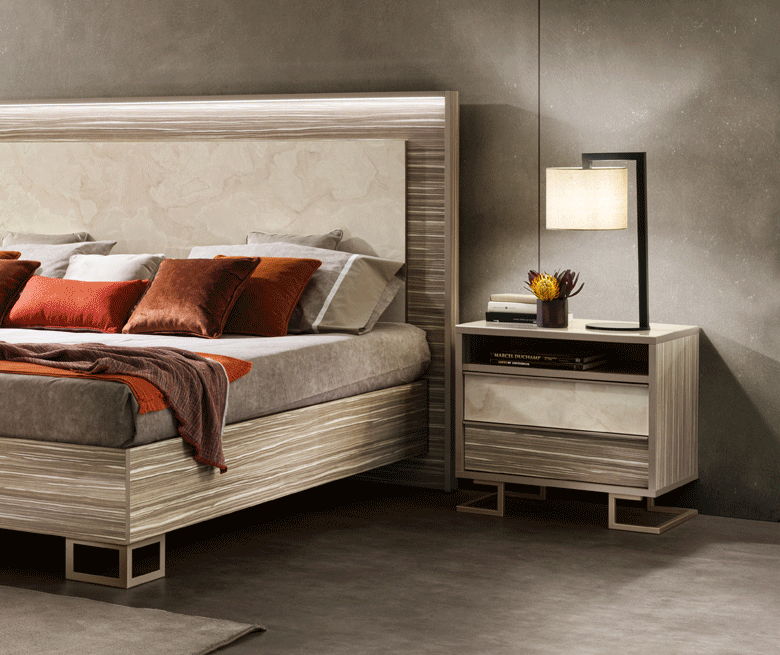 Luce - Nightstand - Beige / Light Brown Arredoclassic Italy