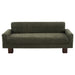 Modern Loveseat Sofa, 2 Seater With Square Arms For Living Room Noble House