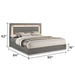 Altima - 4 Piece King Bedroom Set With LED Headboard - Gray Matrix Furniture Group