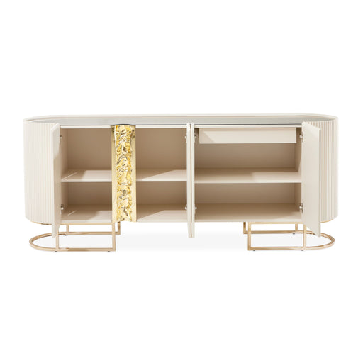 Lisbon - Console Table - Silken Matte Cream Michael Amini