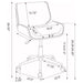 Ecru Swivel Office Chair Adjustable Height - Beige Furniture Max