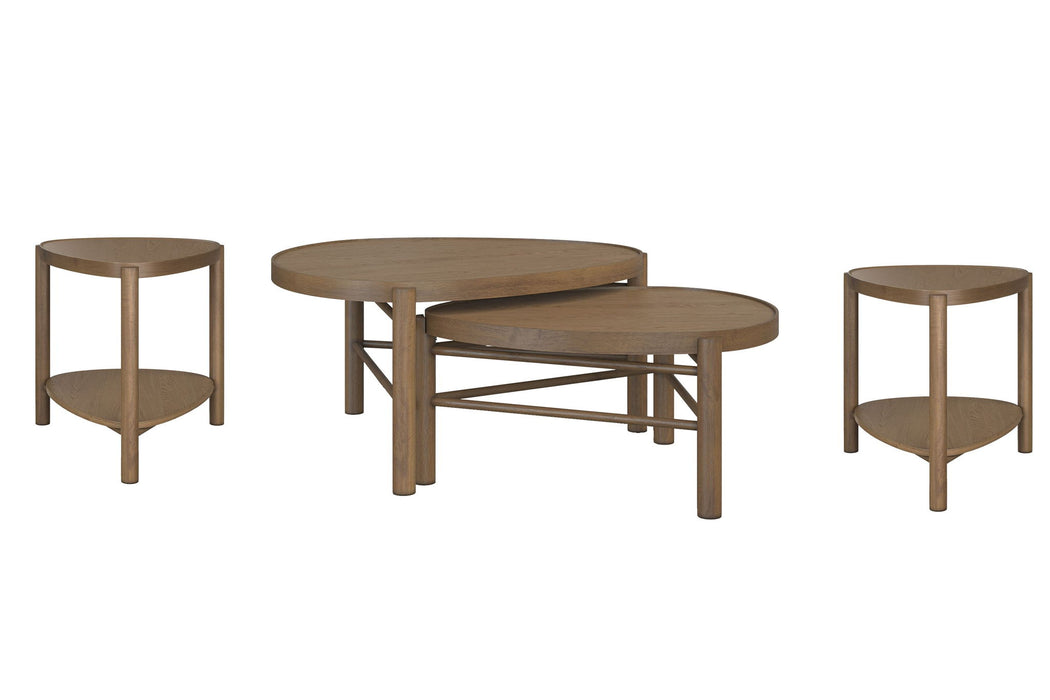 Hadleigh Brown - Nesting Cocktail Table Set Magnussen Furniture