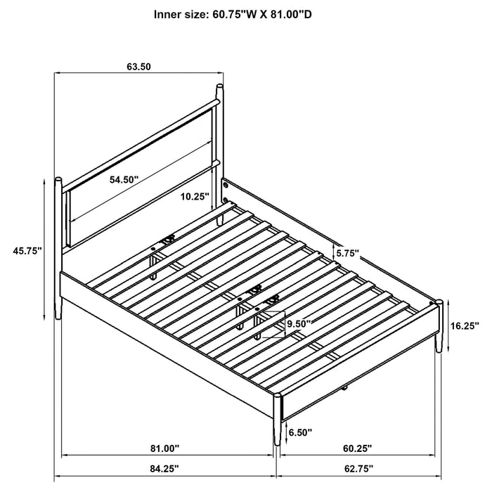 Panel Platform Bed With Upholstered Headboard And Footboard Furniture Max