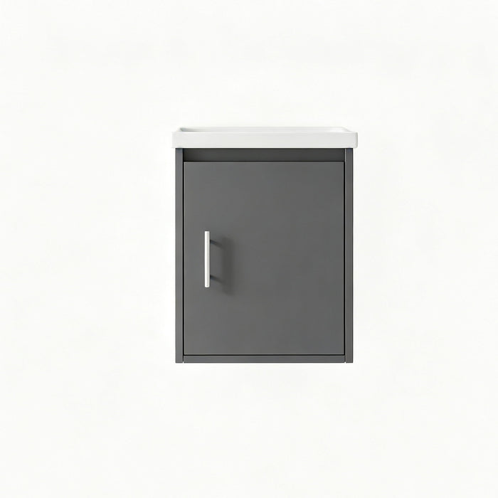 Floating Bathroom Vanity Combo, Wall Mounted Cabinet With Sink & Soft Close Doors For Small Bathrooms Home Essentials