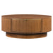 Farmhouse Round Coffee Table With Storage Drawer Hearth and Haven