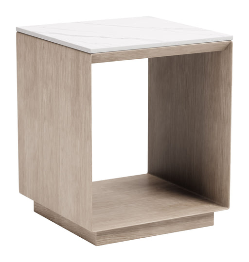 Tidecrest - Side Table - White / Light Brown Zuo Modern