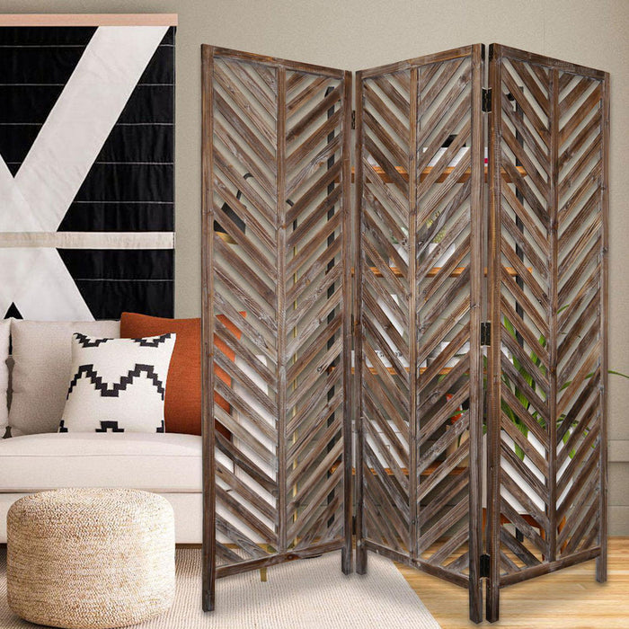 63" x 72" Wood Screen - Brown