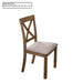 Dining Chair With Open X Back (Set of 2) - Brown / Beige Home Essentials