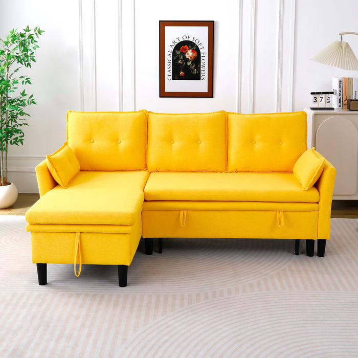 L-Shaped Reversible Chaise Sectional Sofa With Storage Home Essentials