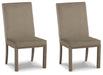 Chrestner - Dining UPH Side Chair (Set of 2) - Gray / Brown Signature Design by Ashley®