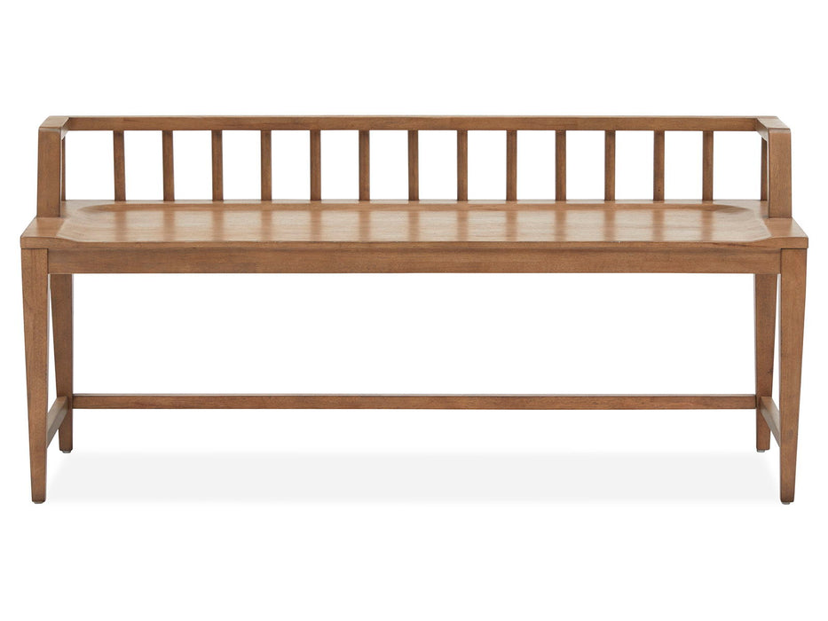 Lindon - Arm Bench With Low Back - Light Brown Magnussen Furniture