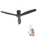 52" Ceiling Fan, No Light Flush Mount Low Profile 3 Blades With Remote Control Daily Nest