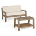 2 Piece Conversation Set, Loveseat & Coffee Table Noble House