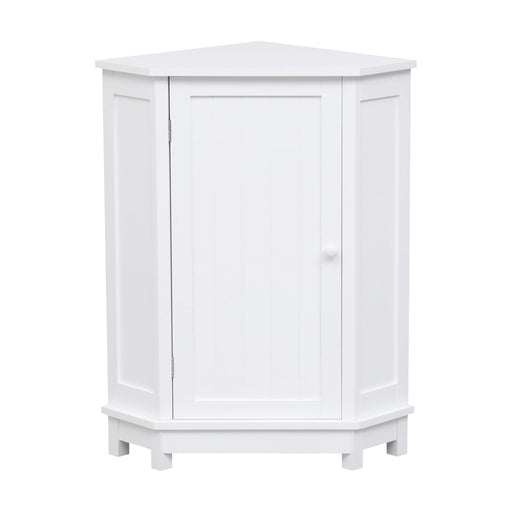 Bathroom Cabinet Triangle Corner Storage Cabinet With Adjustable Shelf Modern Style Hearth and Haven