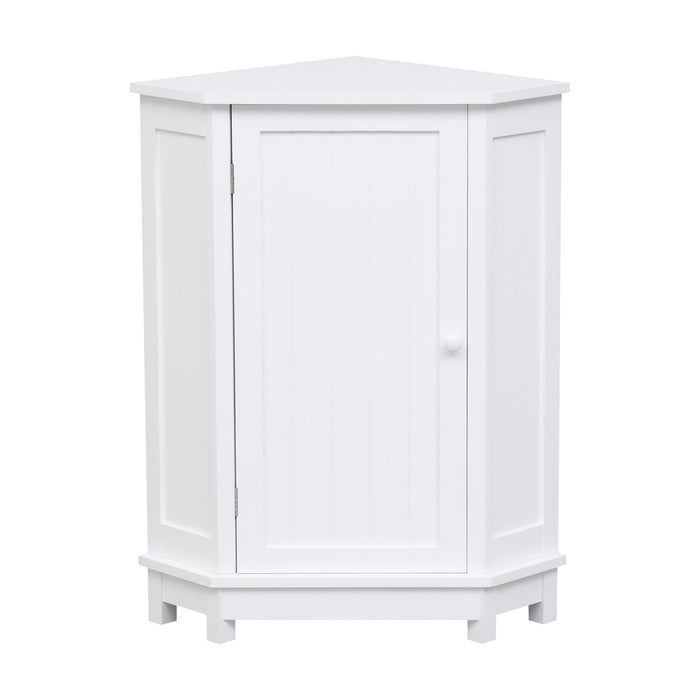 Bathroom Cabinet Triangle Corner Storage Cabinet With Adjustable Shelf Modern Style Hearth and Haven