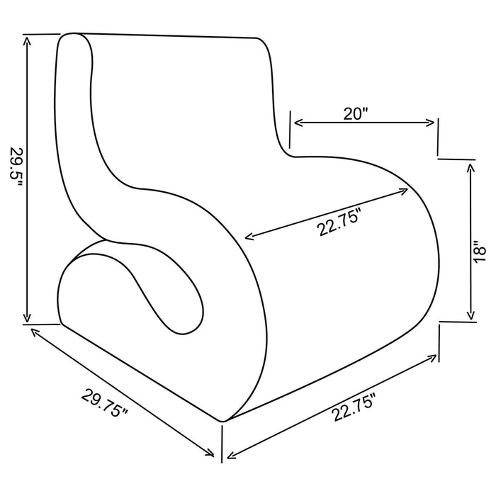 Austin - Armless Curved Chair Furniture Max