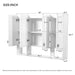 Bathroom Cabinet With 3 Adjustable Shelves Wall Mounted Medicine Cabinet, Soft Closing Hinges, Open Shelving Design - White Hearth and Haven