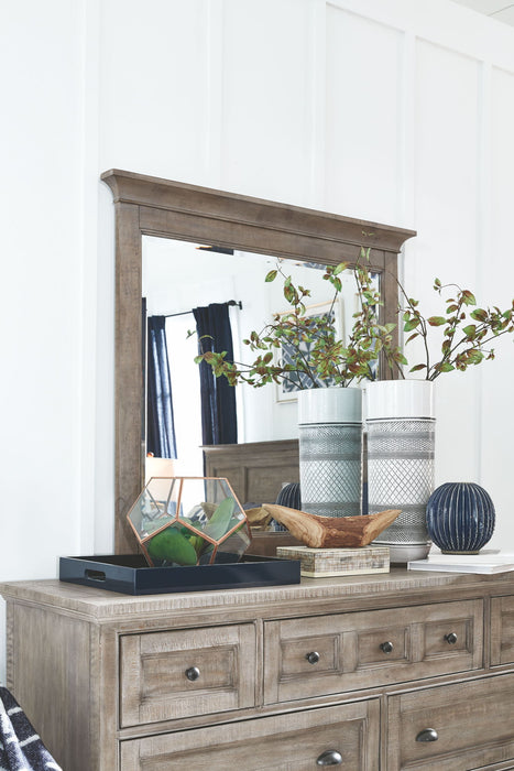 Paxton Place - Wood Landscape Mirror - Dove Tail Gray Magnussen Furniture