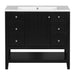 36" Bathroom Vanity & Sink, 2 Cabinet And 3 Drawers - Black Hearth and Haven