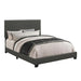 Upholstered Full Bed With Nailhead Trim - Charcoal Furniture Max